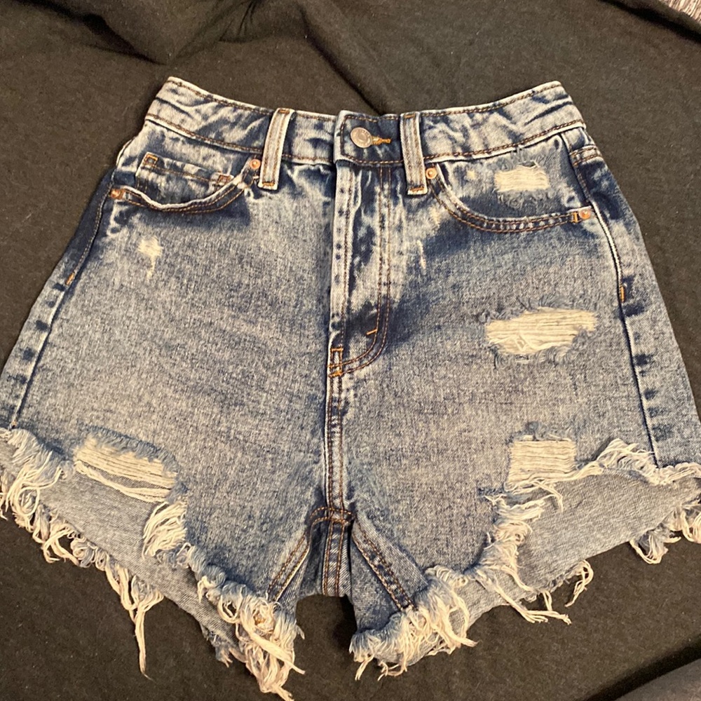 Wild Fable Highest Rise Distressed Denim Shorts - Picture 2 of 4
